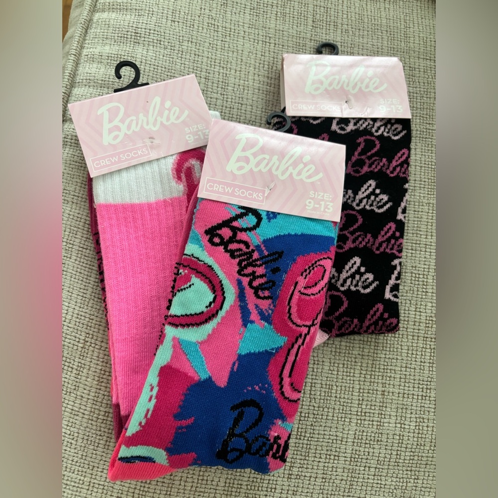Lot of 3 NEW Barbie Socks (women’s size 9-13)